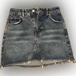Topshop Blue Denim Skirt